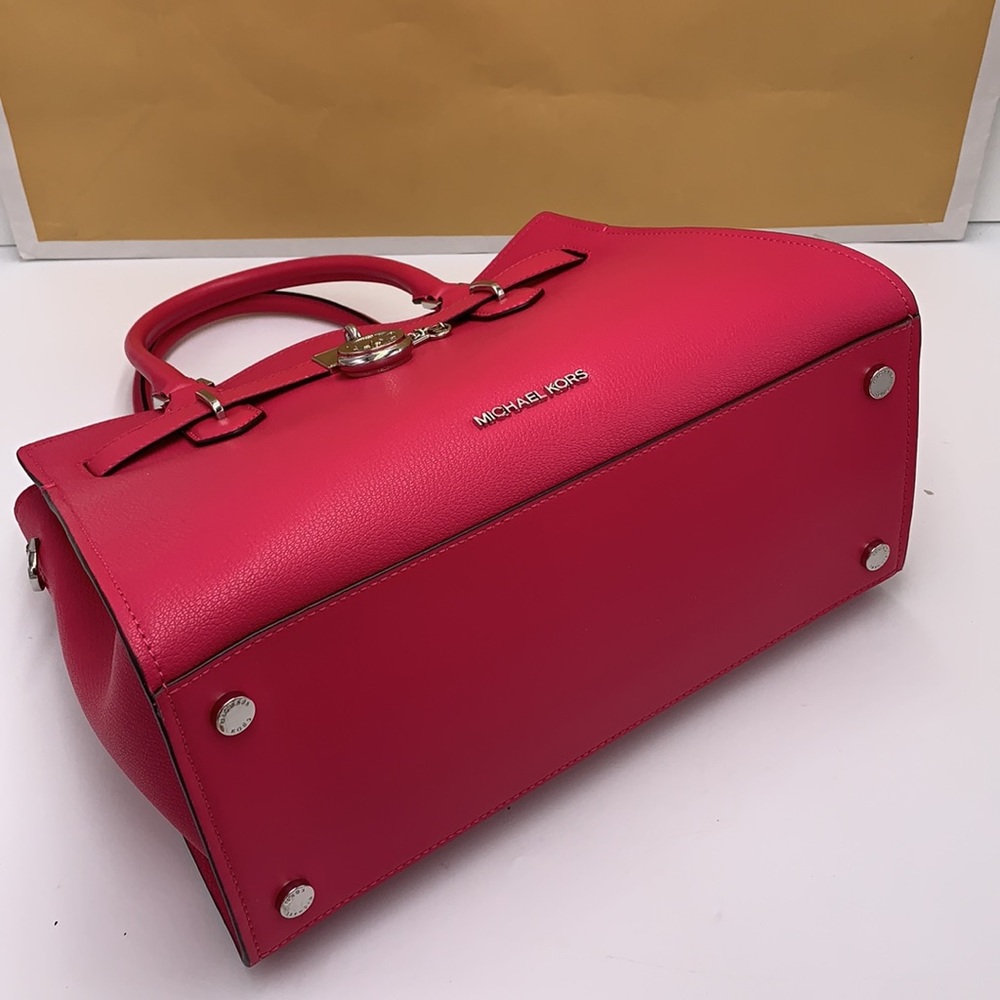 MICHAEL KORS HAMILTON MEDIUM SATCHEL   COLOR: Electric Pink  NWT - Picture 16 of 16